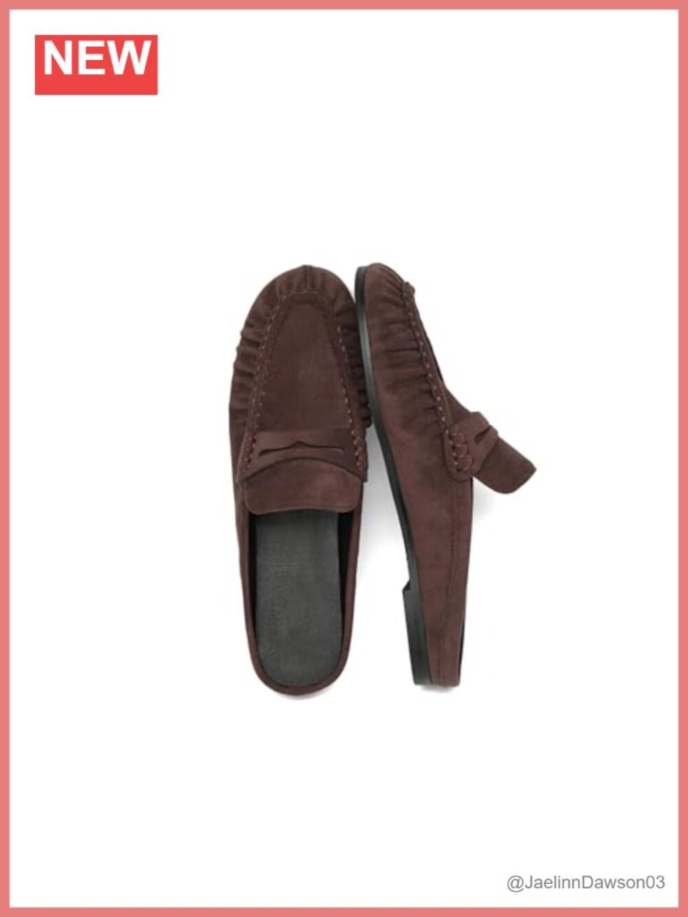 Women's Suede Penny Loafers Mules Slip On Flat Shoes Office Casual Comfort